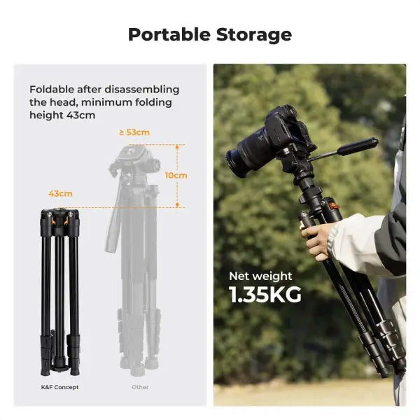 K&F Concept Classic-Vlogger XL Video Tripod