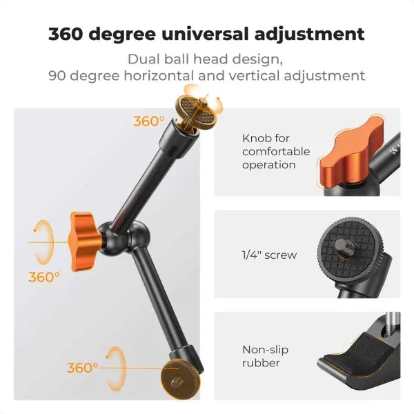 K&F Concept Magic Arm with Mini Clamp (9.8 Inch)