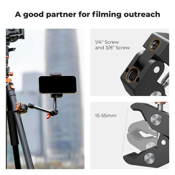 K&F Concept Magic Arm with Mini Clamp (9.8 Inch)
