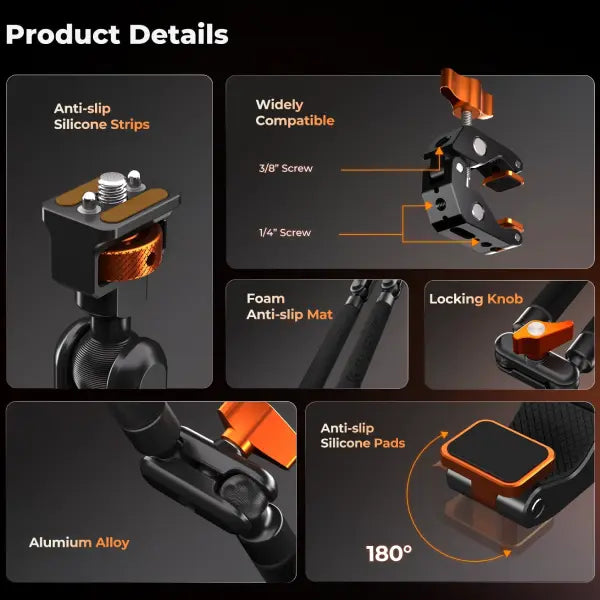 K&F Concept Magic Arm with Upgraded Super Clamp (22")
