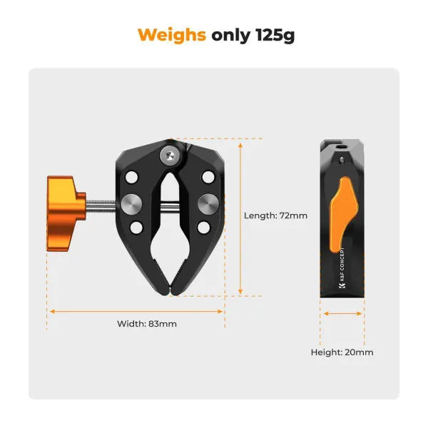 K&F Concept MS15 Mini Super Clamp (60mm)