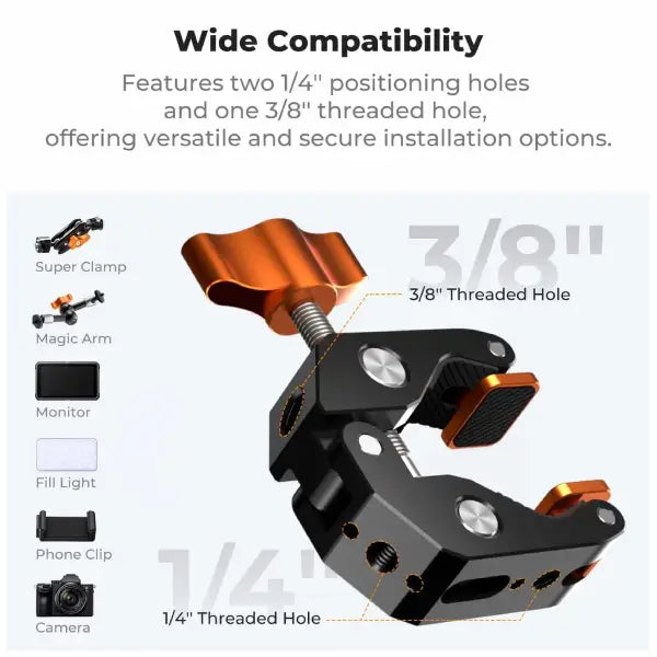 K&F Concept Multi-Functional Super Clamp (60mm)