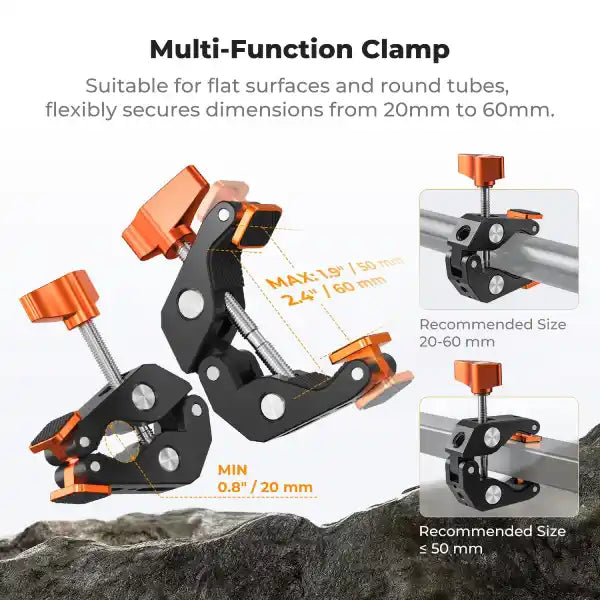K&F Concept Multi-Functional Super Clamp (60mm)