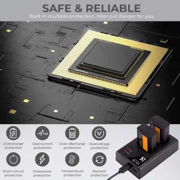 K&F Concept NP-FW50 Dual Charger Kit with 2 Batteries