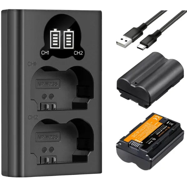 K&F Concept NP-W235 Dual Charger Kit with 2 Batteries