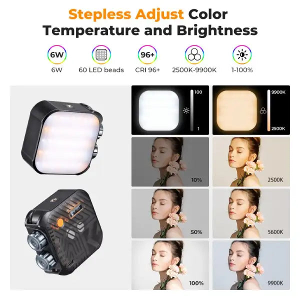 K&F Concept RGB Full Colour Portable Video Light (2500 to 9900K)
