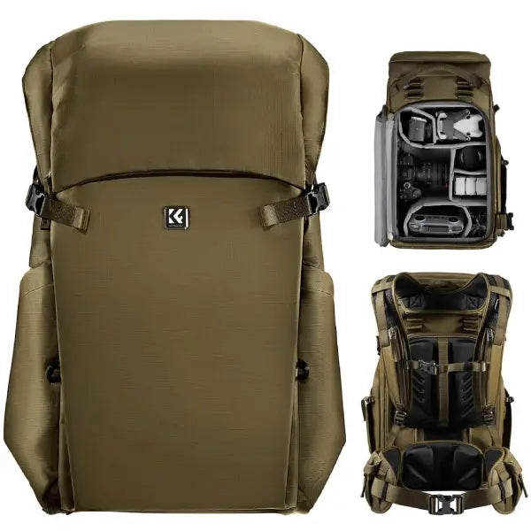 K&F Concept Star Wander 30L Camera Backpack (Khaki)