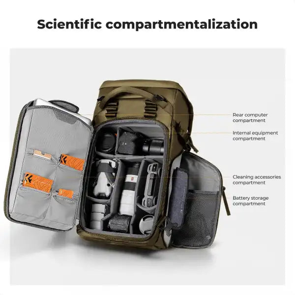 K&F Concept Star Wander 30L Camera Backpack (Khaki)