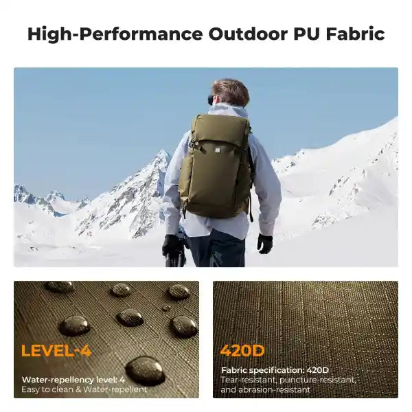 K&F Concept Star Wander 30L Camera Backpack (Khaki)