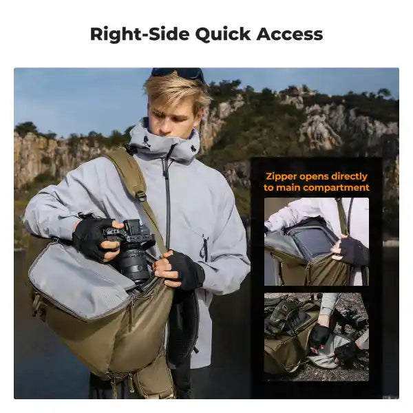 K&F Concept Star Wander 30L Camera Backpack (Khaki)