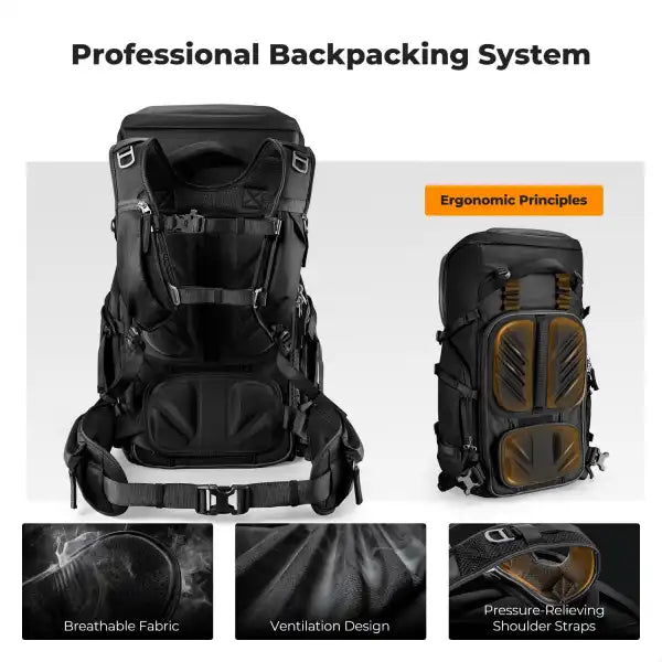 K&F Concept Star Wander 40L Camera Backpack (Black)