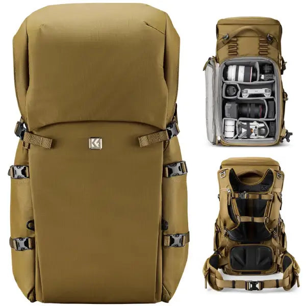 K&F Concept Star Wander 40L Camera Backpack (Dark Beige)
