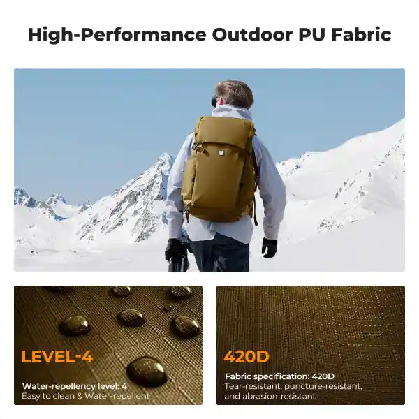 K&F Concept Star Wander 40L Camera Backpack (Dark Beige)