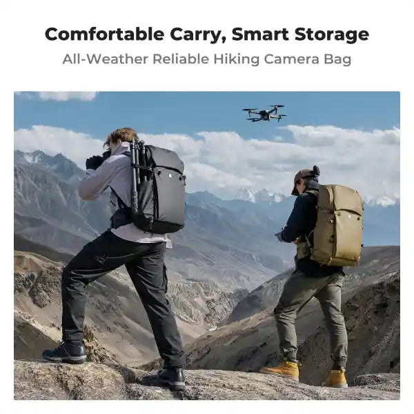 K&F Concept Star Wander 40L Camera Backpack (Dark Beige)