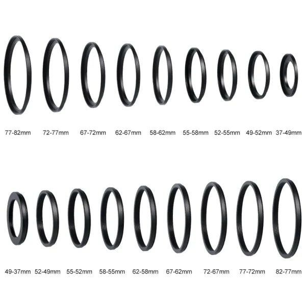 K&F Concept Step Up/Step Down Ring Kit (18-Piece Kit)