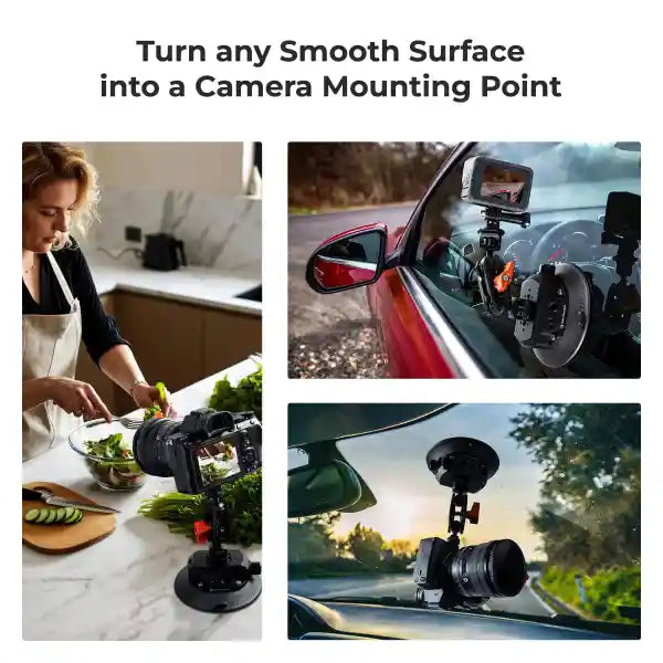 K&F Concept Suction Cup Mount with Magic Arm (4.5″)