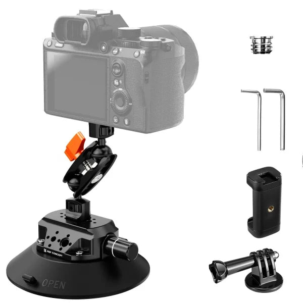 K&F Concept Suction Cup Mount with Magic Arm (6″)
