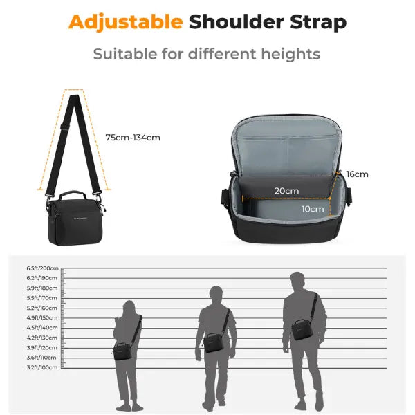 K&F Concept Urban Wander Camera Shoulder Bag (Black)