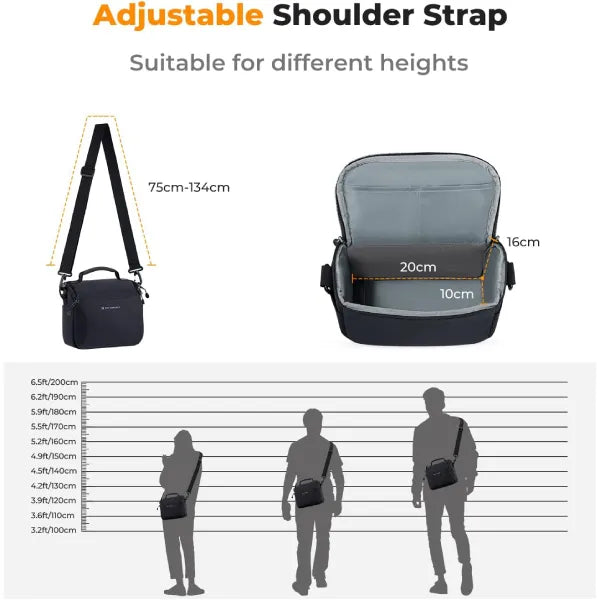 K&F Concept Urban Wander Camera Shoulder Bag (Blue)