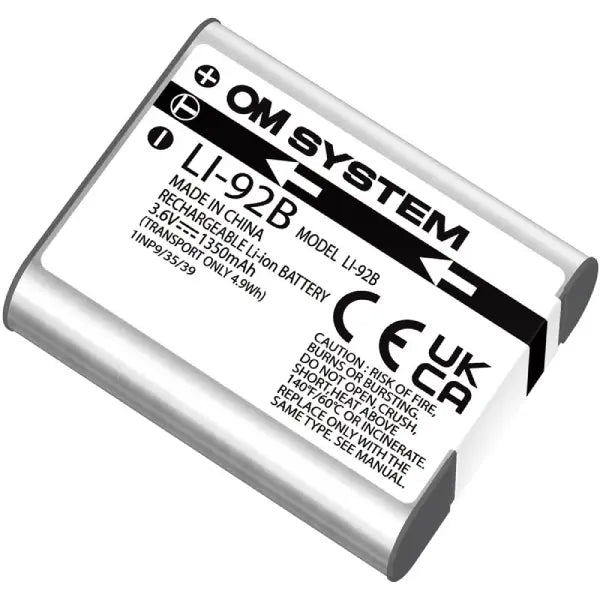 Olympus LI-92B Lithium-Ion Battery Pack (3.6V, 1350mAh)