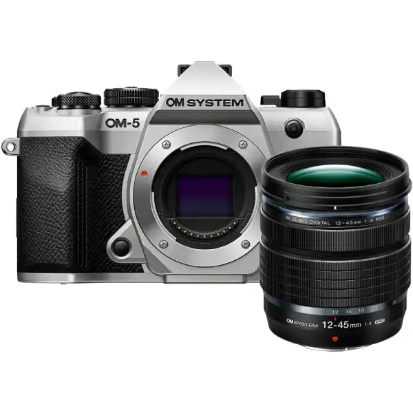 OM System OM-5 Mark II Mirrorless Camera with 12-45mm f/4 PRO Lens (Silver)