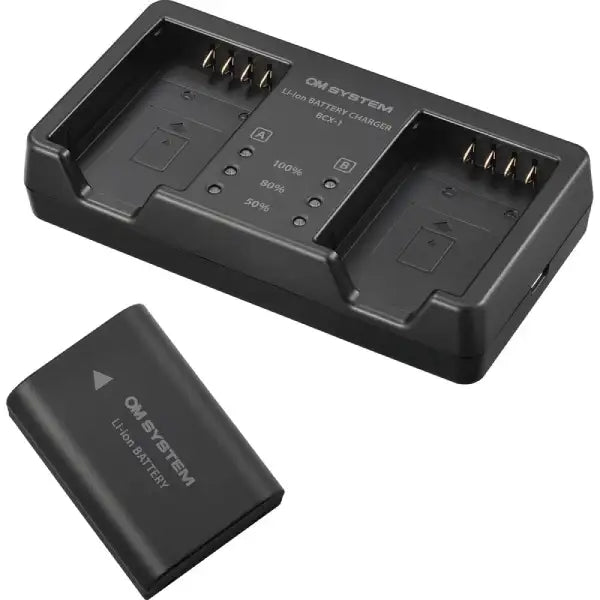 OM SYSTEM SBCX-1 Lithium-Ion Battery and Charger Kit (BLX-1)