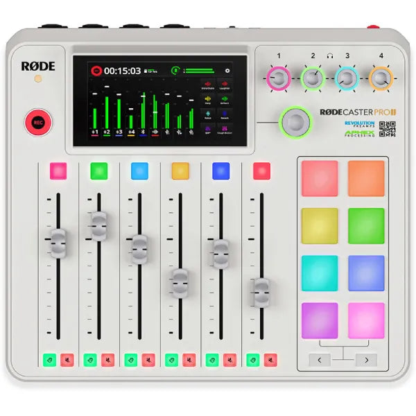 RODE RODECaster Pro II Integrated Audio Production Studio (White)