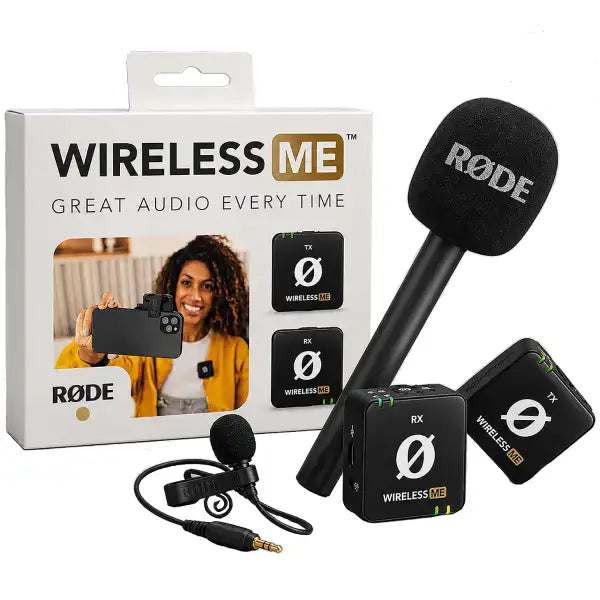 RODE Wireless ME Compact Wireless Microphone System Bundle (2.4 GHz, Black)