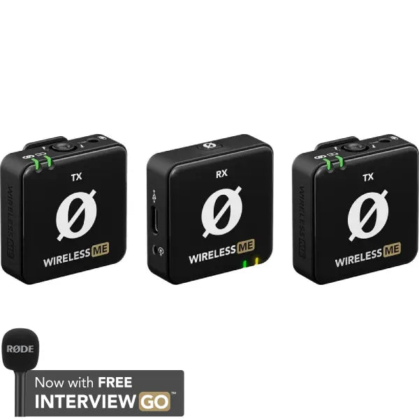 RODE Wireless ME Dual Compact Digital Wireless Microphone System (2.4 GHz, Black)