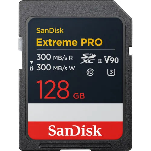SanDisk 128GB Extreme PRO UHS-II SDXC Memory Card (300MB/s)