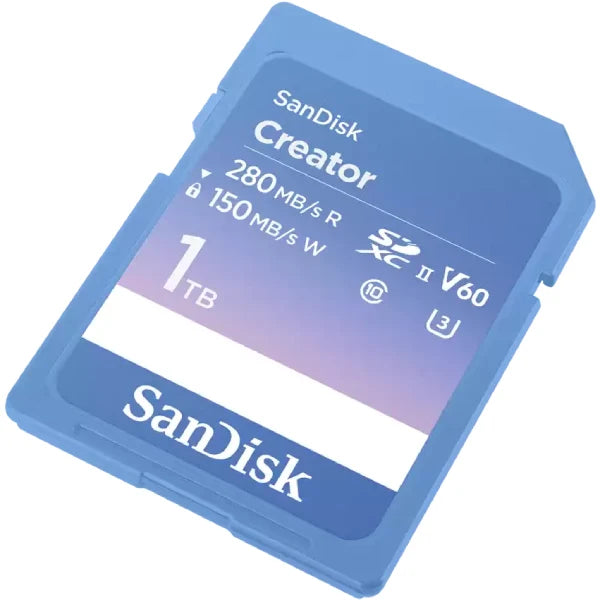 SanDisk 1TB Creator Series UHS-II V60 SDXC Memory Card (280MB/s)