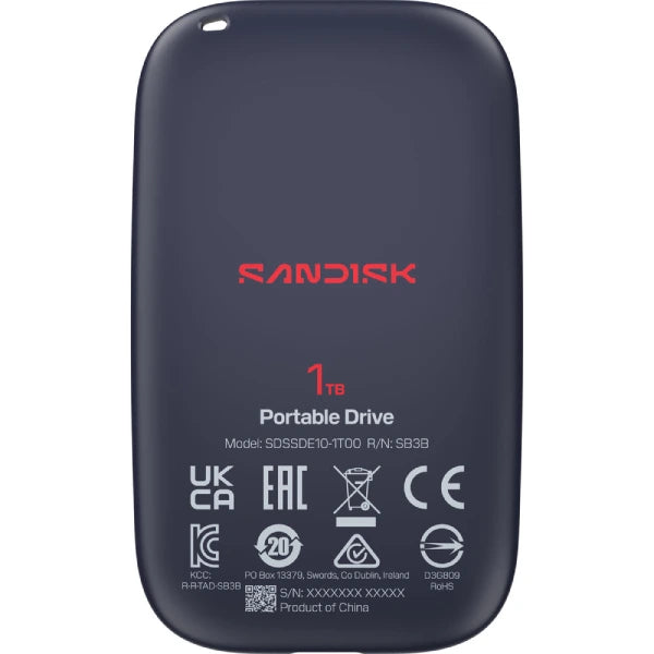 Sandisk 1TB Gen 2 Portable Solid State Drive (600MB/s)