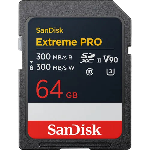 SanDisk 64GB Extreme PRO UHS-II SDXC Memory Card (300MB/s)