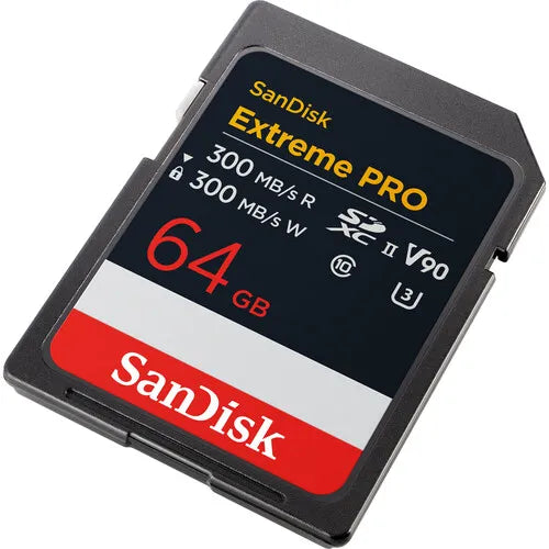 SanDisk 64GB Extreme PRO UHS-II SDXC Memory Card (300MB/s)