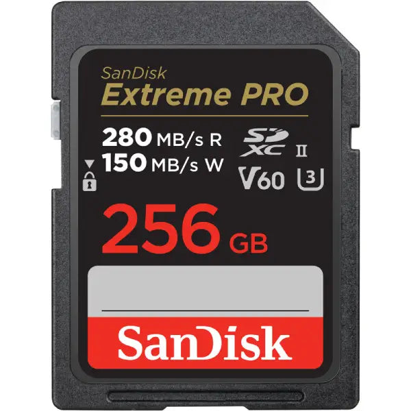 SanDisk 256GB Extreme PRO UHS-II SDXC Memory Card (280MB/s)