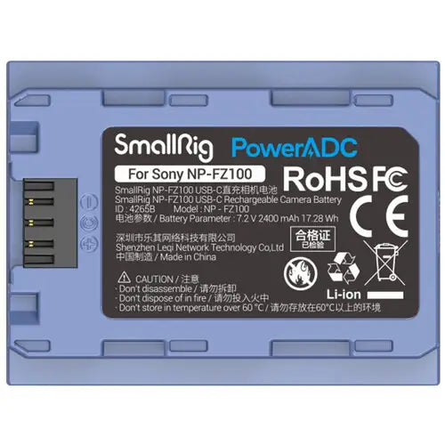 SmallRig NP-FZ100 USB-C Battery (7.2V, 2400mAh)