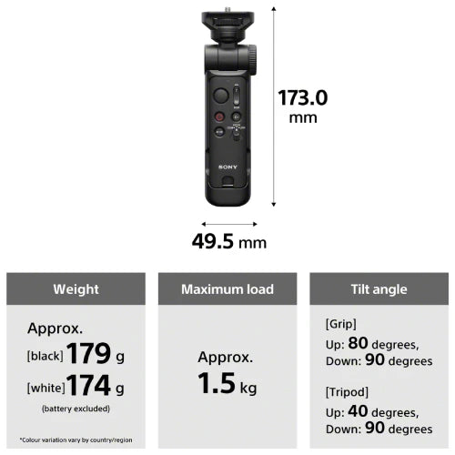Sony GP-VPT3 Wireless Shooting Grip with Detachable Remote (Black)