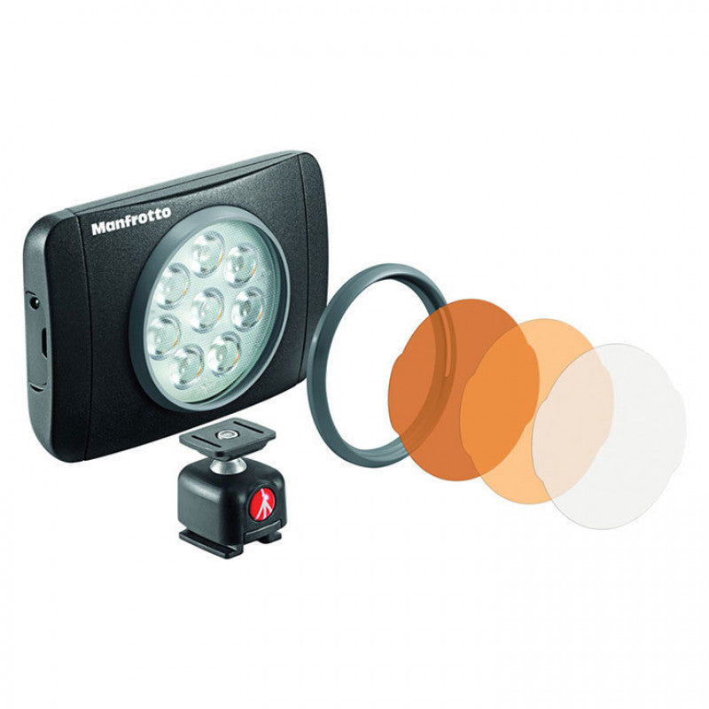 Manfrotto Lumimuse 8 LED Light and accessories